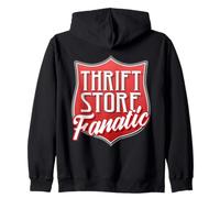 Thrift Store Fanatic Vintage Treasure Hunter Retro Design Zip Hoodie