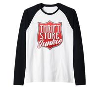 Thrift Store Junkie Retro Vintage Treasure Hunter Raglan Baseball Tee