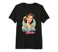 Thrift Store Retro Vintage Shopping Woman Smiling Secondhand Premium T-Shirt