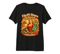 Thrift Store Whore Retro Smiling Shopping Vintage Premium T-Shirt