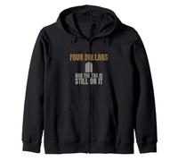 Thrifting - Four Dollars And The Tag Is Still - Second Hand Zip Hoodie