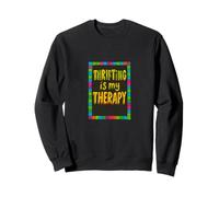 Thrifting Is My Therapy Vintage Shopping Sweatshirt