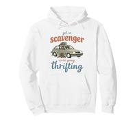 Thrifting Raccoon Vintage Scavenger Hunt Retro Humor Pullover Hoodie