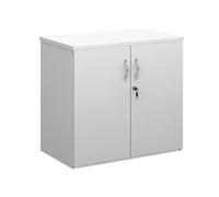 Thrifty Next-Day Double Door Office Cupboards White, 1 Shelf - 80wx47dx74h (cm), Express Delivery