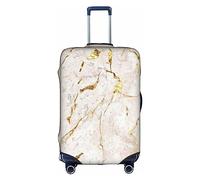 Thril Beige Gold Marble Texture Trolley Suitcase Cover Elastic Suitcase Cover Ladies Girls Luggage Cover Large