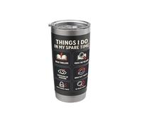 Thriller Reader Things I Do in My Spare Time Book Lover Stainless Steel Insulated Tumbler