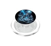 Thrilling Shark Lover Adventure Theme Stormy Sea Imagery PopSockets PopGrip for MagSafe