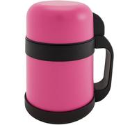 Thrink 0.6L Vacuum Insulated Food Container Flask | Hot & Cold Thermal Storage with Handle | Portable Travel Drink Flask for Soup, Tea, Coffee, Lunch | Easy to Carry, Use & Clean (Pink)