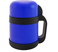 Thrink 0.6L Vacuum Insulated Food Container Flask | Hot & Cold Thermal Storage with Handle | Portable Travel Drink Flask for Soup, Tea, Coffee, Lunch | Easy to Carry, Use & Clean (Blue)