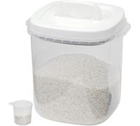 Thrink 10KG Airtight Food Storage Container Plastic Food Storage with Lid And Measuring Cup - With A Clear, See-Through Design - Stackable Perfect For Cornflakes, flour, Rice, Pet Food, Beans Storage