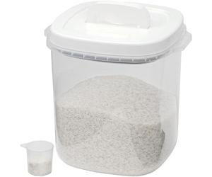 Thrink 10KG Airtight Food Storage Container Plastic Food Storage with Lid And Measuring Cup - With A Clear, See-Through Design - Stackable Perfect For Cornflakes, flour, Rice, Pet Food, Beans Storage