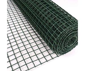 Thrink 1m x 5m Plastic Garden Fencing Square Clematis Netting Mesh | Green 20mm Holes | Ideal for Plant, Around the Garden, Pet, Vegetable Protection and Climbing Plant Support Net