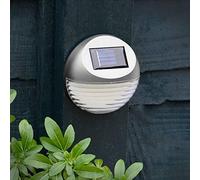 Thrink 2 X Silver Decorative Wireless Garden Solar Lights | Weatherproof | Ideal For Fence Step Gutter Wall Lamps | Rechargeable Battery Included | Easy Assembly And Installation