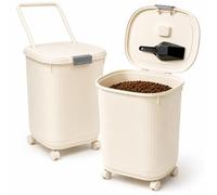 Thrink 20 Litres Premium Pet Food Storage Container, Stackable Airtight Dog Birds & Cat Food Bin with Scoop, Secure Latch & Treats Storage