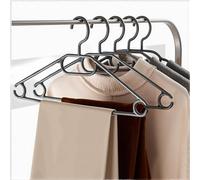 Thrink 20 Pack Plastic Clothes Hangers - Non-Slip Flexible Hangers with 360° Swivel Hook, Tie & Scarf Hooks, 40cm Wide Space-Saving Hangers for Adult Shirts, Jackets & Coats (Black)