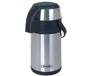 Thrink 3 Litre Premium Flasks Stainless Steel Airpot Hot Cold Water Tea Coffee Dispenser | Anti Spillage Highly Durable and Compact | Unbreakable Pump Action
