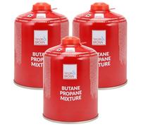 Thrink 3 Pack 450g Screw-On Camping Gas Cartridges - Butane-Propane Mix EN417 Fuel Canisters with Leak-Proof Valve | Ideal for Portable Stoves, Heaters, & Lanterns