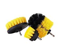 3 Piece Cordless Drill Brush Heavy | Nylon Stiff Bristles | Interchangeable Shafts | Bathroom Surfaces, Grout, Floor, Tub, Shower, Tile, Corners, Kitchen, Automotive, Grill | Fits Most Drills