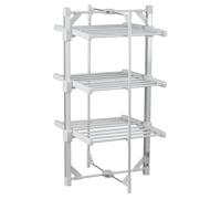 Thrink 3 Tier Heated Aluminium Clothes Airer | Electric Folding Laundry Drying Rack | 220W Energy-Efficient Drying Horse with 24 Rails, 111cm | Ideal for Indoor Use**