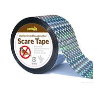 Thrink 350ft Bird Repellent Scare Tape | Made From Stronger and Long Lasting Material | Uses Reflected Light And Sound To Repell Birds | Silver With a Reflective Pattern