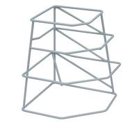 Thrink 4 Tier Corner Plate Rack Heavy Duty Kitchen Cupboard Storage Shelf Organiser Space Saving Dish Rack Stand for Plates Bowls Dishes Compact Countertop Cabinet Organiser (Grey)