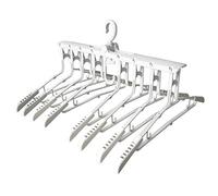 Thrink 8-in-1 Folding Clothes Hangers With 360° Rotation | Collapsible Space Saving Sturdy Hanger Is Made With Strong PP Plastic | Folded: W61cm x D15cm x H61cm - unfolded: W52cm x D36-49cm x H30cm