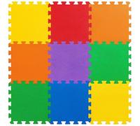 Thrink 9-Pack Multi-Coloured EVA Foam Interlocking Play Mat - 29.5 x 29.5 cm Soft & Cushioned Floor Puzzle Mats for Kids & Toddlers - Ideal for Playrooms, Nurseries & Classrooms (9 Pack)