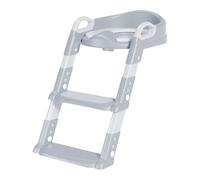 Thrink Adjustable Foldable Kids Potty Ladder Seat for Toilet Training with Steps, Handle & Soft Cushion Anti-Slip Stool for Toddlers & Children Unisex Easy Assembly Splash Guard Included (Grey)