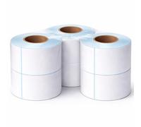 Thrink Direct Thermal Shipping Labels 4x6, 500 Labels per Roll, 100x150mm Adhesive Label Rolls with 25mm Core and 4.7" Diameter for Thermal Label Printers - 6 x Rolls
