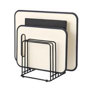 Thrink Extendable Pan & Bakeware Rack - 3 Slot Kitchen Cupboard Organiser for Trays, Boards & Lids, Heavy-Duty Rust-Resistant Metal Stand, Space-Saving Storage Holder