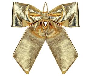 Thrink Extra Large Gold Christmas Bow 60×70 cm - Luxury Shiny Metallic Decorative Bow for Tree Topper, Front Door, Wreaths & Garlands - Elegant Festive Bow Decoration for Holiday Décor Gold