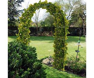 Thrink Garden Arch For Climbing Plants & Roses | Made From A Durable Steel Frame | Bottom Is Buried Into The Ground For Stability | Self Assembly