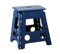 Thrink Large Folding Plastic Anti-Slip One Step Stool, Perfect For Kitchen, Bathroom, Toilet, Caravan For Children, Kids, Adult, Folds Flat with Carry Handle for Easy Storage and Transport (Blue)