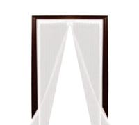 Thrink Magnetic Mesh Curtain | Fits Onto Single Doors, Sliding Doors, Campers | Made From Tightly Woven Polyester | No Tools Required | Keep Away Mosquitoes And Insects | SIZE - H 210 x W 99 cm WHITE