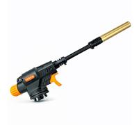 Thrink Professional Butane Torch with Flexible Hose & Stainless Steel Nozzle, Adjustable Flame Blowtorch for Kitchen, BBQ Searing, Camping Fire Lighting Plumbing (Torch Only)
