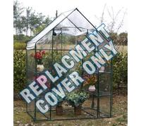Thrink Replacement Spare Clear PVC Cover for Walk In Greenhouse PVC | Easy To Install no tool Application | Zipped Roll-up Door | Dimensions: W143cm x D73cm x H195cm