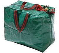 Thrink Strong Woven Polyethylene Christmas Xmas Decoration Storage Bag | Zip Bag with Handles | With Wipe Clean Surface | Size: L46 x W25 x H38cm