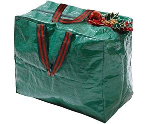 Thrink Strong Woven Polyethylene Christmas Xmas Decoration Storage Bag | Zip Bag with Handles | With Wipe Clean Surface | Size: L46 x W25 x H38cm