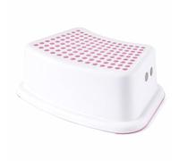 Thrink Toddler Step Stool, Non-Slip Kids Bathroom Stool with Anti Slip Feet, Strong PP Plastic Booster Step with Side Handles, Ideal for Toilet Training, Sink & Kitchen Helper, Pink