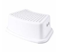 Thrink Toddler Step Stool, Non-Slip Kids Bathroom Stool with Anti Slip Feet, Strong PP Plastic Booster Step with Side Handles, Ideal for Toilet Training, Sink & Kitchen Helper, Grey