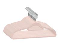 Thrink Velvet Hangers 30 Pack - Premium Non-Slip Clothes Hangers with 360° Swivel Hook & Tie Bar | Space-Saving, Durable Wardrobe Organisers for Coats, Suits, Shirts & Dresses (Pink)