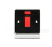Thrion 1G 45A Dp Switch C/w Neon Black Nickel, Black Insert, 10
