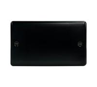 Thrion 2 Gang Blank Plate Matt Outlets Black