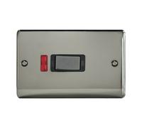 Thrion 2G 45A Dp Switch C/w Neon Black Nickel, Black Insert, 5