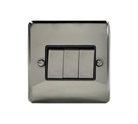 Thrion 3G 2Way 10Ax Switch Black Nickel, Black Insert