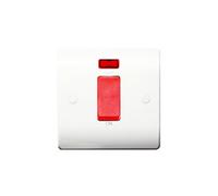 Thrion Slimline 1G 45A Dp Switch C/w Neon, 10