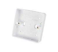 Thrion Slimline White 1G 35mm White Pattress Back Box - Round Corner, 10