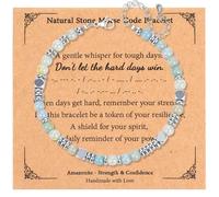 Thrist Morse Code Bracelets Gifts for Women Don't Let the Hard Days Win Bracelets Inspirational Jewelry Gifts for Her Girlfriend Bestie Wife Graduation Valentines Day Birthday Anniversary