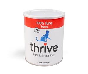 Thrive 100% Tuna Fillet Freeze-Dried Cat Treats - Single Ingredient, High Protein - Grain Free - 180g MaxiTube