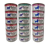 Thrive Cat Food Wet Complete Bundle: 18 Tinned Sets (6 x Sardine & Mackerel, 6 x Tuna with Shrimp & Squid, 6 x Chicken & Vegetables)